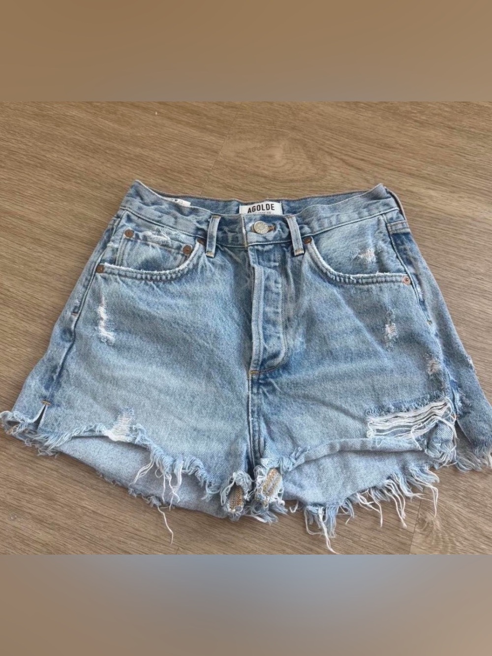 AGOLDE X REVOLVE Jaden distress Jean shorts Size 24